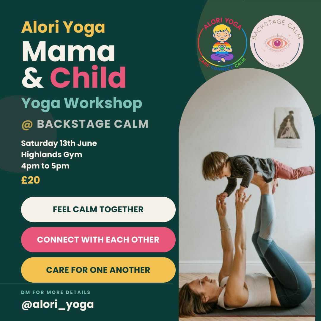 Mama and Child Yoga Workshop flyer